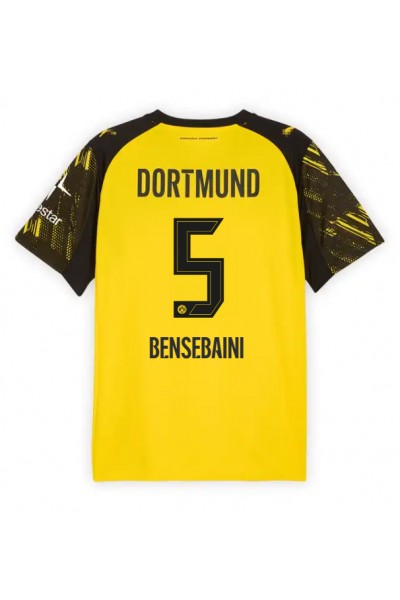 Borussia Dortmund Ramy Bensebaini #5 Jalkapallovaatteet Kotipaita 2025-26 Lyhythihainen Borussia Dortmund Ramy Bensebaini #5 Jalkapallovaatteet Kotipaita 2025-26 Lyhythihainen